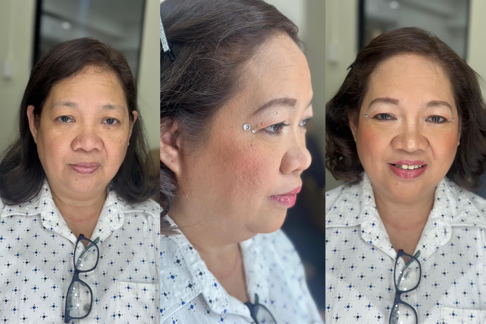 Elegant glam makeup transformation by Eclisse Beauty Lounge